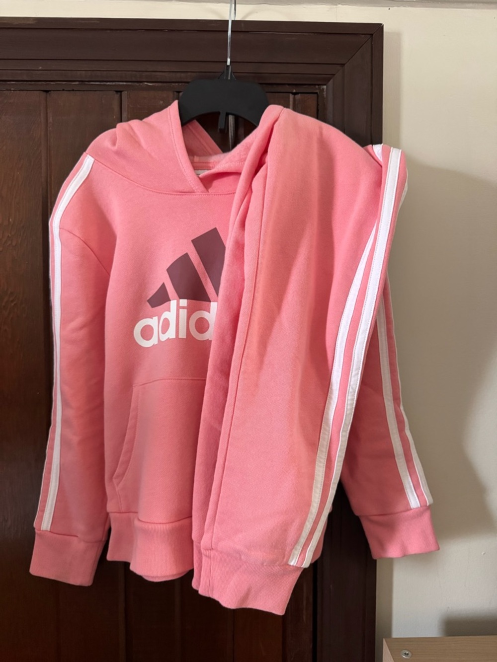 adidas Kids Pink Hoodie and Jogger Set